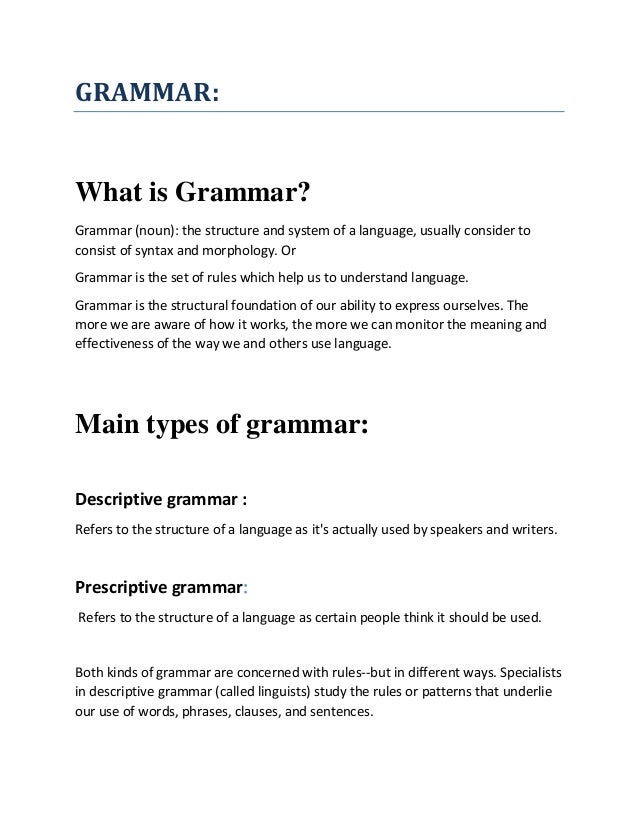 Glossary of Grammatical and Rhetorical Terms